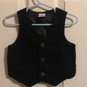 💜 2 for $10! Toddler boys  black corduroy vest
